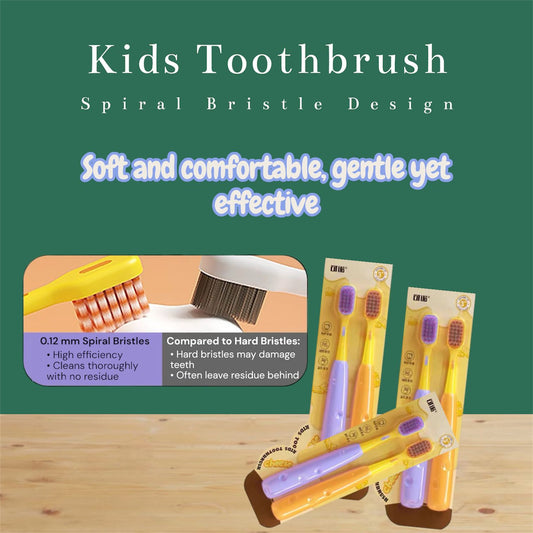 Kids Spiral Bristle Toothbrush (2pcs)